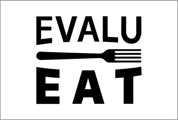 black & white evalueat logo